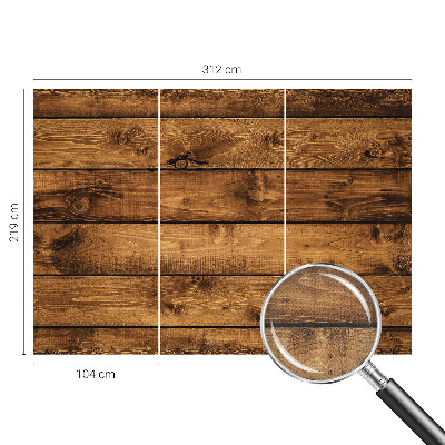 Zelfklevend fotobehang met print van houten planken