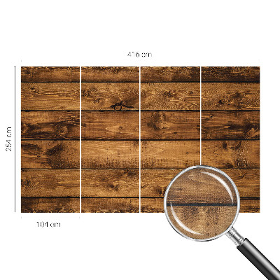 Zelfklevend fotobehang met print van houten planken