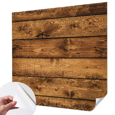 Zelfklevend fotobehang met print van houten planken
