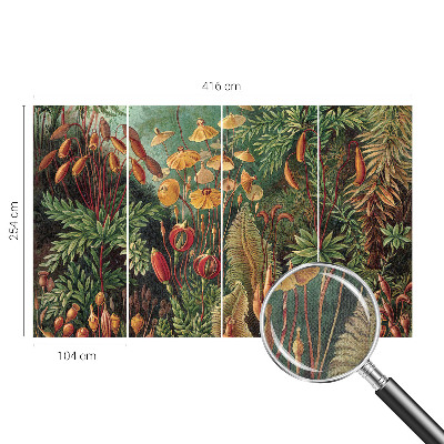 Zelfklevende behangsticker met een ontwerp van een exotische tuin