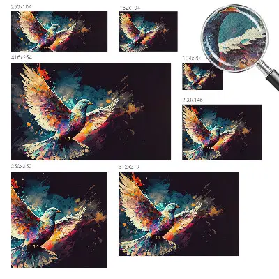 3D fotobehang met een kleurrijke vogel als motief
