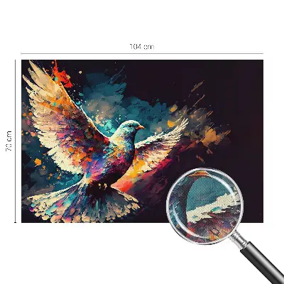 3D fotobehang met een kleurrijke vogel als motief