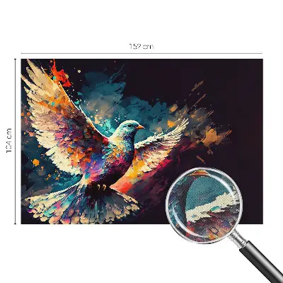 3D fotobehang met een kleurrijke vogel als motief