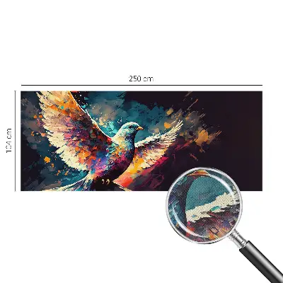3D fotobehang met een kleurrijke vogel als motief