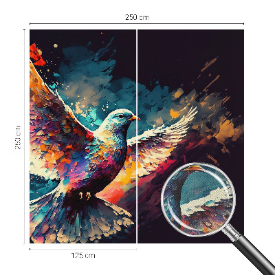3D fotobehang Kleurrijke vogel