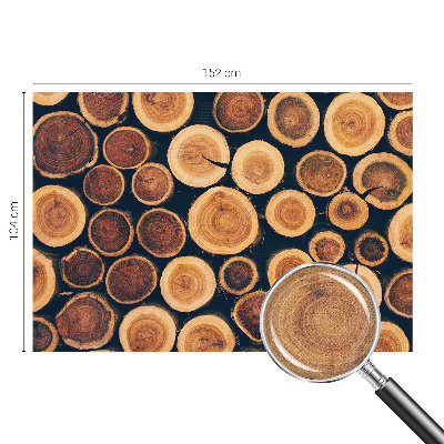 Foto behang voor de kinderkamer Houten cirkels