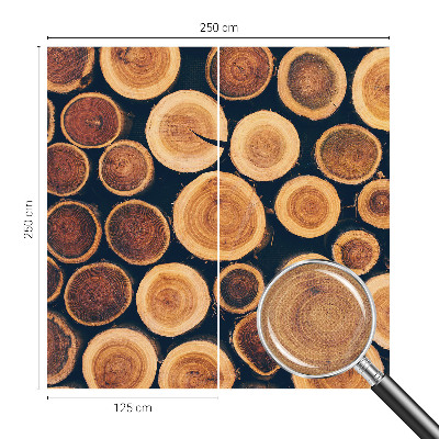 Foto behang voor de kinderkamer Houten cirkels