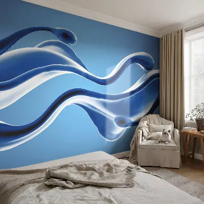 Fotobehang kinderkamer met een abstract, luchtig motief