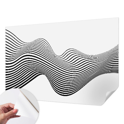 Zelfklevende behangsticker met een dynamische abstracte print