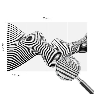 Zelfklevende behangsticker met een dynamische abstracte print