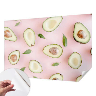 Fotobehang babykamer met een avocado‑motief