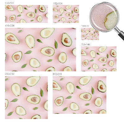 Fotobehang babykamer met een avocado‑motief