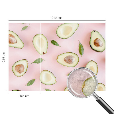 Fotobehang babykamer met een avocado‑motief