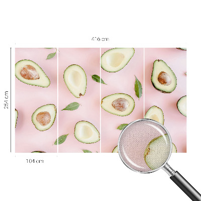 Fotobehang babykamer met een avocado‑motief