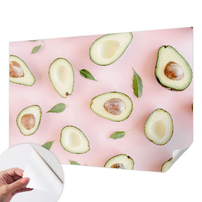 Fotobehang babykamer met een avocado‑motief