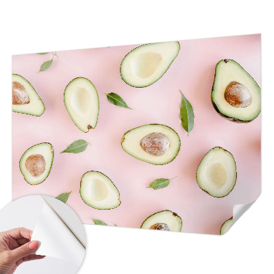 Fotobehang babykamer met een avocado‑motief