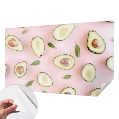 Fotobehang babykamer met een avocado‑motief