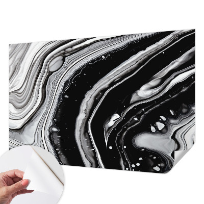 Fotobehang zelfklevend met monochromatische golven als patroon