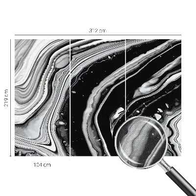 Fotobehang zelfklevend met monochromatische golven als patroon