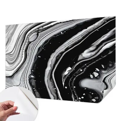 Fotobehang zelfklevend met monochromatische golven als patroon