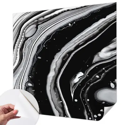 Fotobehang zelfklevend met monochromatische golven als patroon
