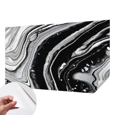 Fotobehang zelfklevend met monochromatische golven als patroon