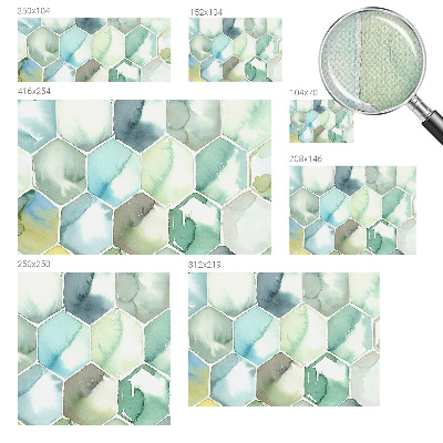 Zelfklevend fotobehang op maat Pastelkleurige zeshoeken