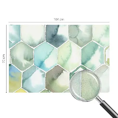 Zelfklevend fotobehang op maat met pastelkleurige zeshoeken