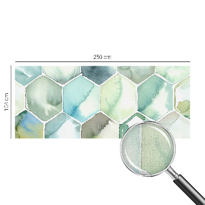 Zelfklevend fotobehang op maat Pastelkleurige zeshoeken