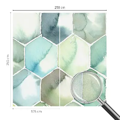 Zelfklevend fotobehang op maat met pastelkleurige zeshoeken
