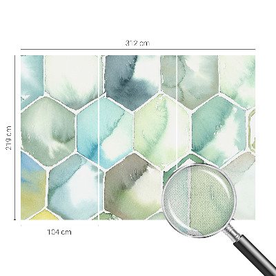 Zelfklevend fotobehang op maat Pastelkleurige zeshoeken