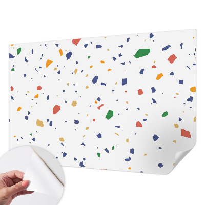 3D fotobehang met motief van regenboogstukjes