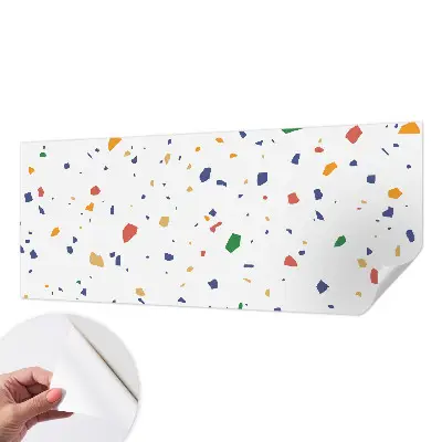 3D fotobehang met motief van regenboogstukjes