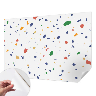 3D fotobehang met motief van regenboogstukjes