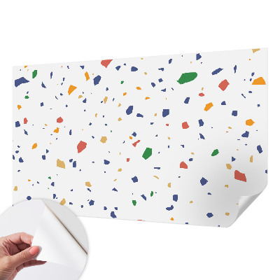 3D fotobehang met motief van regenboogstukjes