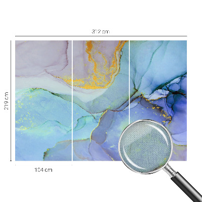 Fotobehang voor de kinderkamer Aquarelvormen