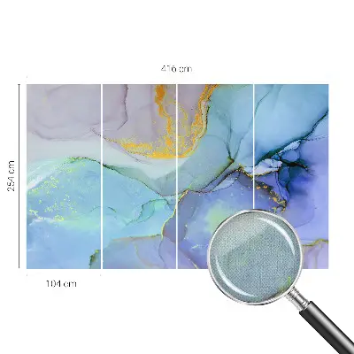 Fotobehang voor de kinderkamer met aquarelvormen