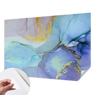 Fotobehang voor de kinderkamer met aquarelvormen
