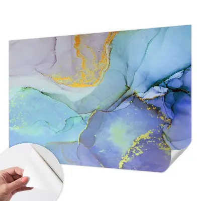 Fotobehang voor de kinderkamer met aquarelvormen