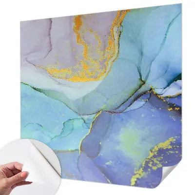Fotobehang voor de kinderkamer met aquarelvormen