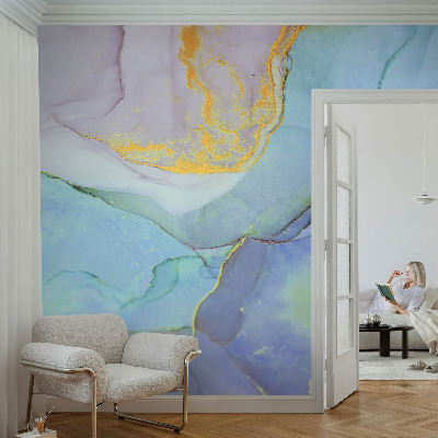 Fotobehang voor de kinderkamer Aquarelvormen