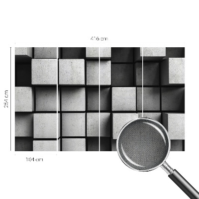 Fotobehang voor kinderkamer met een patroon van geometrische kubussen