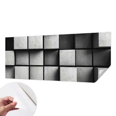 Fotobehang voor kinderkamer met een patroon van geometrische kubussen