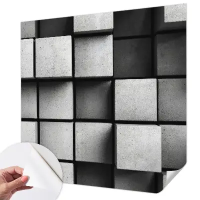 Fotobehang voor kinderkamer met een patroon van geometrische kubussen