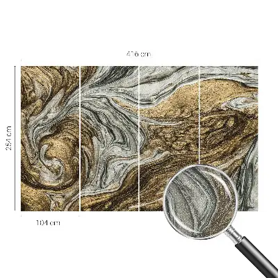 Foto behang voor de keuken met abstracte wervelingen