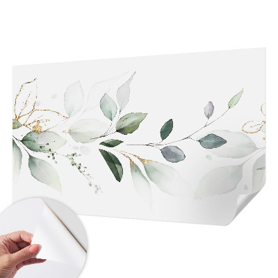 Zelfklevend fotobehang op maat Groene bladeren