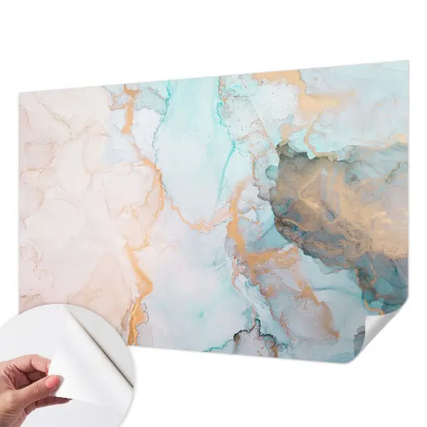 3D fotobehang met aquarelgolven