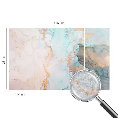 3D fotobehang met aquarelgolven