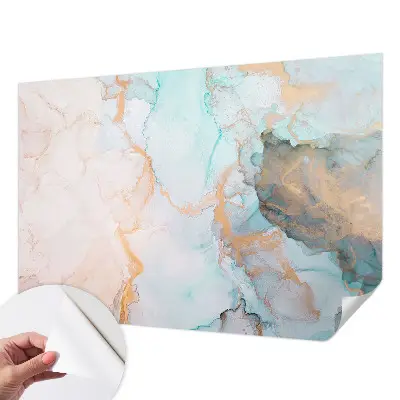 3D fotobehang met aquarelgolven