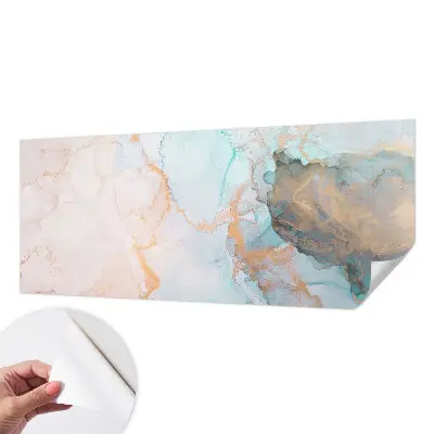 3D fotobehang met aquarelgolven